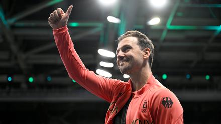 Timo Boll bei den Olympischen Spielen in Paris 2024. Bei olympischen Spielen gewann er insgesamt vier Medaillen.