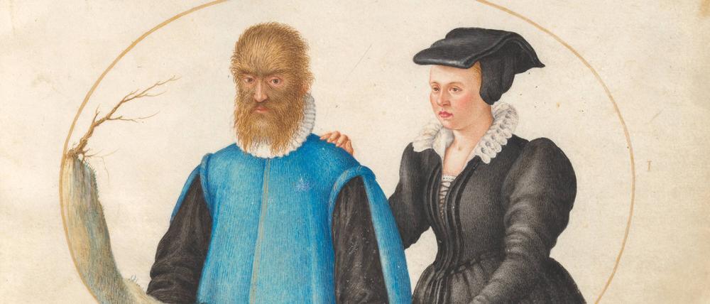 Pedro Gonsalvus und seine Frau Catherine (Bild von Joris Hoefnagel, 1575/1580) 
