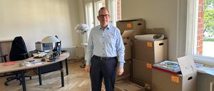 Rückzug ins sanierte Rathaus Köpenick, Bezirksbürgermeister Oliver Igel war der letzte.
