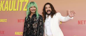 Bill Kaulitz und Tom Kaulitz bei der Premiere ihrer neuen „Kaulitz & Kaulitz“-Serien-Staffel am 12. Juni in Berlin.