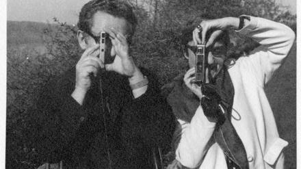 Das Künstlerpaar Anna-Eva Bergman and Hans Hartung 1964 bei einem Aufenthalt in New York.