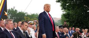 Donald Trump bei der Militärparade in Washington.