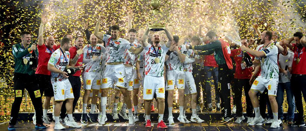 Der SC Magdeburg bejubelt den Triumph in der Champions League.