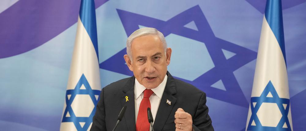 Israels Ministerpräsident Netanjahu sagte, Israel handle im Iran, um die „existenzielle Bedrohung“, die von dem Land ausgehe, zu neutralisieren. (Archivbild)