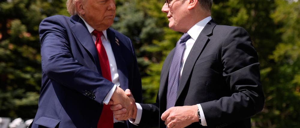 Trump und Starmer hatten ihren Handelspakt Anfang Mai verkündet - nun folgte beim G7-Gipfel der nächste Schritt.