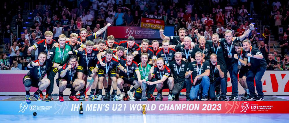 Die deutschen U21-Handballer hatten 2023 den WM-Titel geholt.