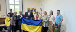 Delegation aus der Ukraine im Rathaus von Berlin Spandau. 