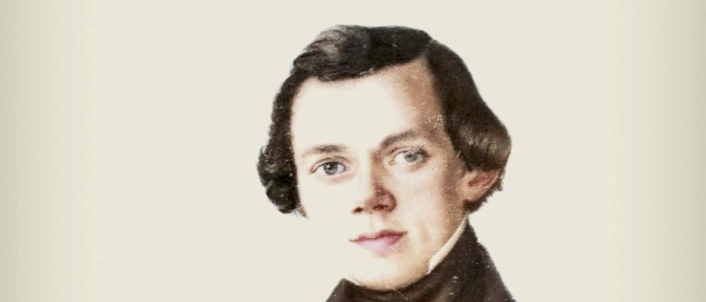 Der Teltower Feinkosthändler August Krause (1824– 1901) 1852. In dem Jahr verließ er Deutschland Richtung Michigan.