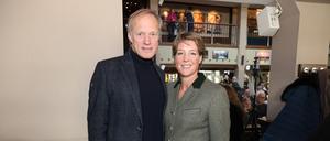 Gerhard Delling mit Christina Block beim Hamburger Hafen Talk in Hamburg im Februar.