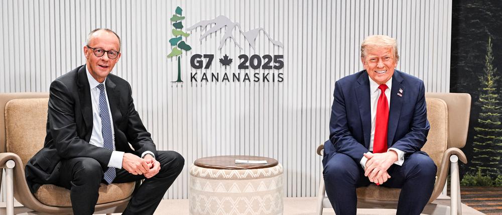 Merz und Trump beim G7-Gipfel