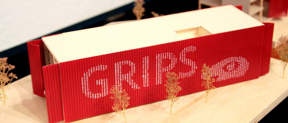 Ein Container für das GRIPS: der Entwurf für den Neubau stammt von Charlotte Arendt und Nell Kohlmann.