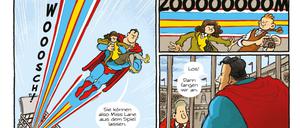 Showdown in Westend: Zentrale Szenen seines Superman-Comics hat Flix im Olympiastadion Berlin angesiedelt.