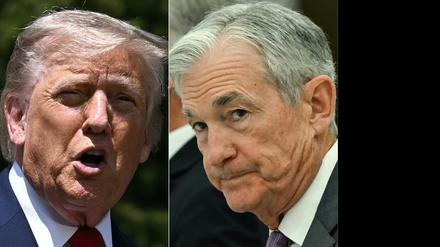 Donald Trump und Jerome Powell: Der US-Präsident übt immer wieder Druck auf den Notenbankchef aus - bisher ohne Erfolg. 