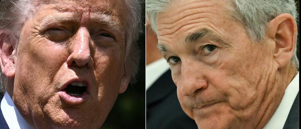 Donald Trump und Jerome Powell: Der US-Präsident übt immer wieder Druck auf den Notenbankchef aus - bisher ohne Erfolg. 