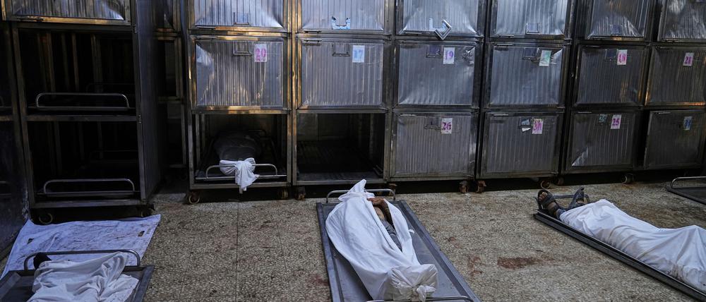 Aus dem Gazastreifen hat es erneut Berichte über Dutzende Tote gegeben.
