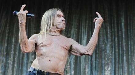 Doppelmittefinger im Anschlag. Als „Godfather of Pop“ weiß Iggy Pop, was von ihm erwartet wird. 