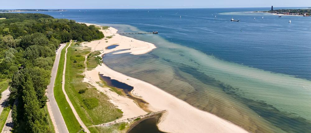 Eine exzellente Badewasserqualität wurde auch in der Nähe des Falckensteiner Strands nördlich von Kiel gemessen.