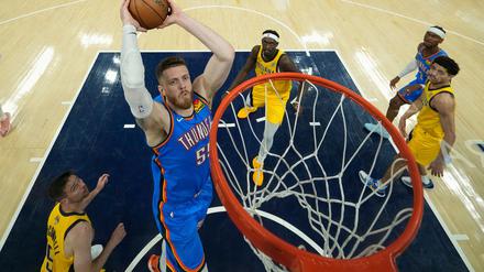 Isaiah Hartenstein hat im letzten Spiel der Saison Heimrecht mit den Oklahoma City Thunder.