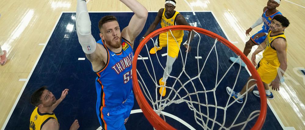 Isaiah Hartenstein hat im letzten Spiel der Saison Heimrecht mit den Oklahoma City Thunder.