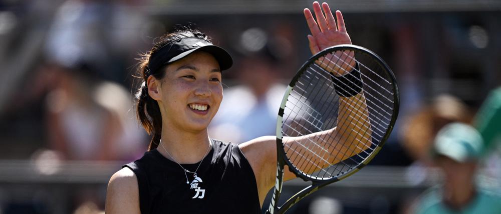 Wang Xinyu hat in Berlin gerade viel Spaß.