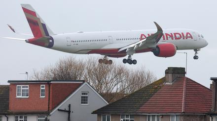 Eine Air-India-Maschine im Anflug auf London-Heathrow.