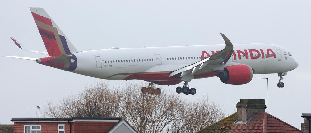 Eine Air-India-Maschine im Anflug auf London-Heathrow.
