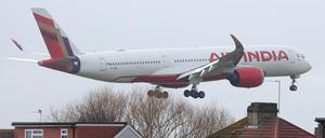 Eine Air-India-Maschine im Anflug auf London-Heathrow.