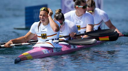Schlagfrau Paulina Paszek führte das Boot bei der EM zu Bronze. 