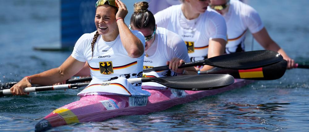 Schlagfrau Paulina Paszek führte das Boot bei der EM zu Bronze. 