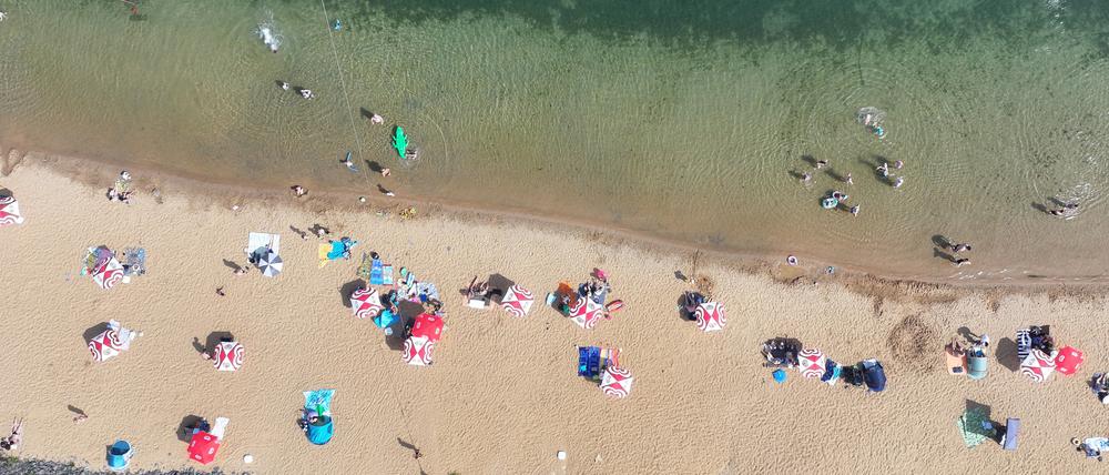 Das Strandbad am Rather See.