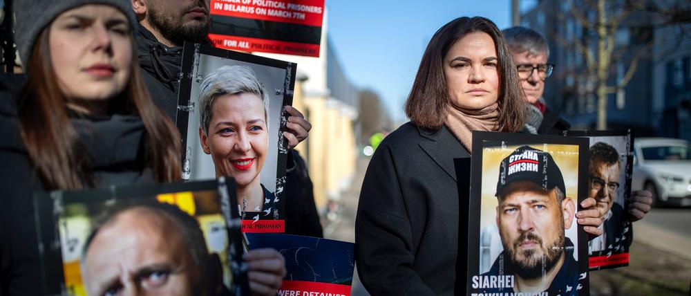Jahrelang hat die belarussische Oppositionsführerin Swetlana Tichanowskaja für die Freilassung ihres Ehemanns Sergej Tichanowski gekämpft. (Archivbild)