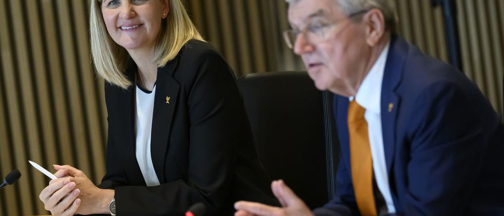 Kirsty Coventry, die Nachfolgerin von Thomas Bach an der IOC-Spitze, ist die erste Frau im Präsidentenamt.