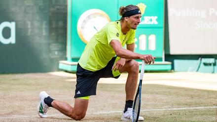Alles Kampf war vergeblich: Alexander Zverev hat das Finale von Halle verpasst.