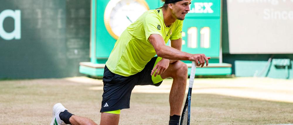 Alles Kampf war vergeblich: Alexander Zverev hat das Finale von Halle verpasst.