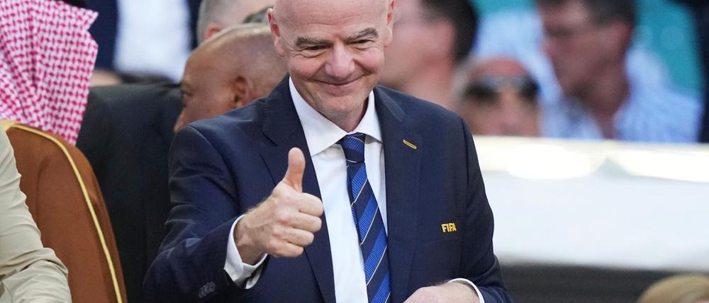 FIFA-Präsident Gianni Infantino sieht glänzende Perspektiven für den Fußball in den USA.
