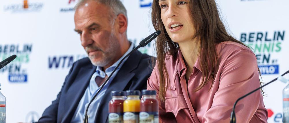 Andrea Petkovic und Markus Zoecke sind begeistert vom Zuschauerzuspruch beim Berliner Turnier.