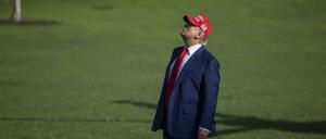 US-Präsident Donald Trump bei seiner Rückkehr ins Weiße Haus am Samstag.
