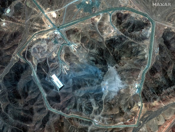 A satellite view shows an overview of Fordow underground complex, after the U.S. struck the underground nuclear facility, near Qom, Iran June 22, 2025.     MAXAR TECHNOLOGIES/Handout via REUTERS    THIS IMAGE HAS BEEN SUPPLIED BY A THIRD PARTY. NO RESALES. NO ARCHIVES. MANDATORY CREDIT. DO NOT OBSCURE LOGO.   TPX IMAGES OF THE DAY  