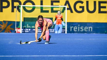 Linnea Weidemann spielt aktuell mit der deutschen Nationalmannschaft bei der Pro League in Berlin.