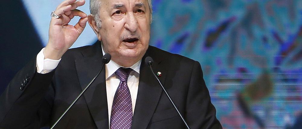 Algeriens Präsident Abdelmadjid Tebboune reagierte betroffen.