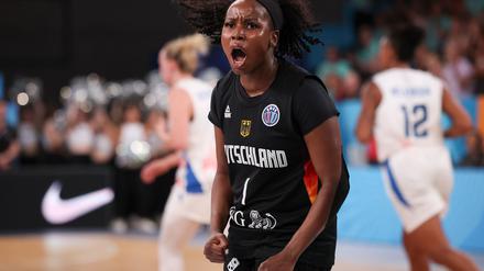 Alexis Peterson und die deutschen Basketballerinnen stehen im EM-Viertelfinale.