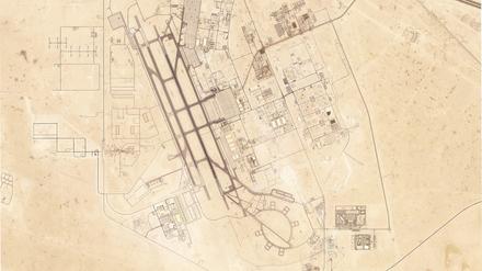 HANDOUT - 15.06.2025, Katar, Luftwaffenstützpunkt Al Udeid: Dieses Satellitenbild von Planet Labs PBC via AP zeigt den Luftwaffenstützpunkt Al Udeid außerhalb von Doha. (zu dpa: «Iran greift als Vergeltung US-Basen in Katar und Irak an») Foto: Planet Labs PBC/Planet Labs PBC/AP/dpa +++ dpa-Bildfunk +++