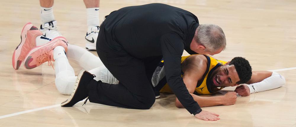 Tyrese Haliburton im Moment des Unglücks.
