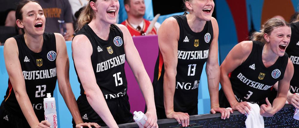 Deutschlands Basketballerinnen gehen optimistisch ins EM-Viertelfinale gegen Belgien.