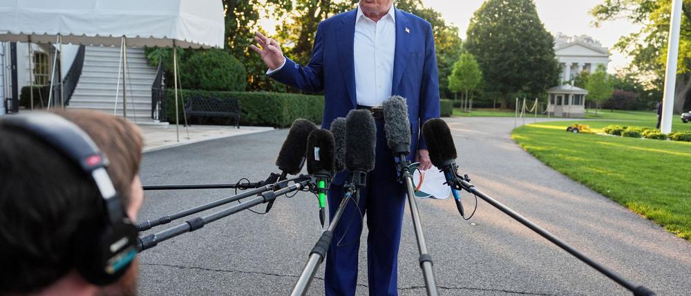 US-Präsident Donald Trump will nach eigenen Worten keine Machtwechsel im Iran erreichen.