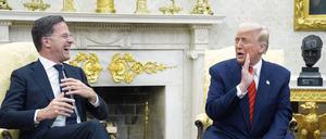 US-Präsident Donald Trump trifft sich mit Nato-Generalsekretär Mark Rutte im Oval Office des Weißen Hauses (Symbolbild).