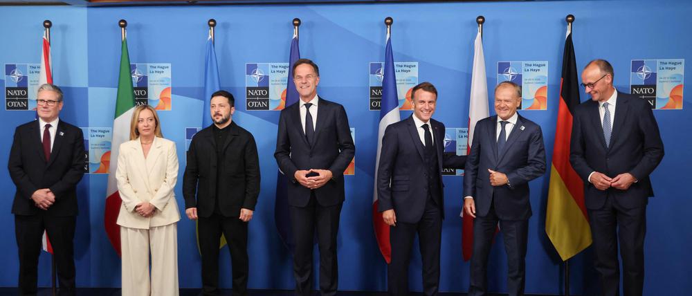 Diverse Staatschefs beim Nato-Gipfel.