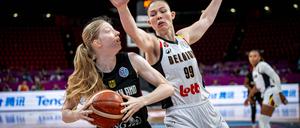 Frieda Bühner gegen die Belgierin Ine Joris bei der Europameisterschaft.