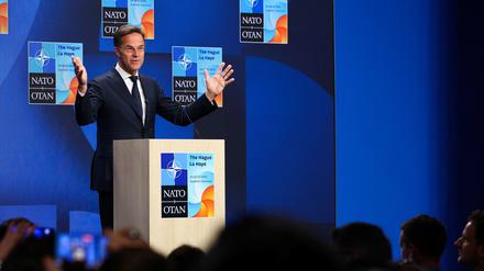 Nato-Chef Mark Rutte in Den Haag.