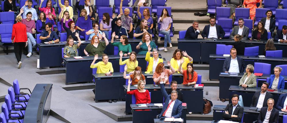 Eine Debatte im Bundestag.